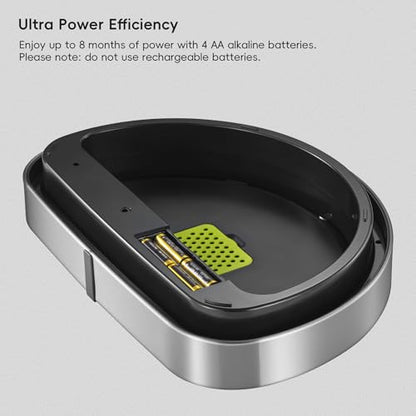 EKO Mirage Semi-Round Motion Sensor Trash Can, 47 Liter / 12.4 Gallon Automatic Large Kitchen Trash Can with Deodorizer Compartment, Removable Lid and Bucket, Matte Stainless Steel - size: Mirage 47L - Stainless Steel