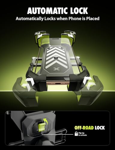 Bracketron X-Lock Heavy Duty Phone Mount for Truck - Phone Holders for Your Car with 12" Extendable Arm Security for Windshield & Dash - Compatible with iPhone & Android