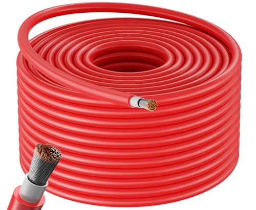 Bateria Power Solar Panel Cable 100FT Solar Extension Cable, 10AWG (6mm²) Tinned Copper Wire for Outdoor Automotive RV Boat Marine Solar Panel- Red (10AWG 100FT) - color: Red, size: 100Ft 10AWG