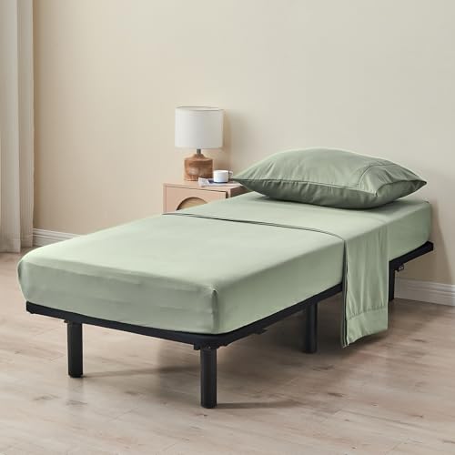 Kingnex 30x75x9 RV Bunk Sheets Set for Narrow Twin Bed Soft Brushed 1800 Microfiber 3 Piece Bedding Set Includes 1 Cot Size Fitted Sheet 1 Flat Sheet 1 Pillowcase Cot Sage - color: Sage, size: Cot 30x75 RV Bunk Set