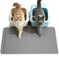 Silicone Cat Litter Mat, 34"x22" Large Waterproof Litter Box Mat with Honeycomb Wave Pattern, Non-Slip Easy Clean Litter Trapping Mat for Cat Litter Box Area Floor Protection (Gray)