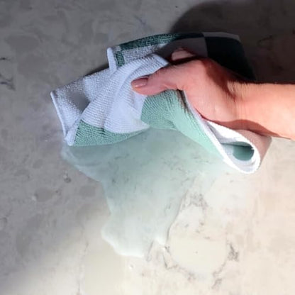 Microfiber Cleaning Cloths 13x13 – Lint-Free, Streak-Free Reusable Towels for Kitchen, Glass, Bathroom & Car | Cloak & Sage - color: Sage
