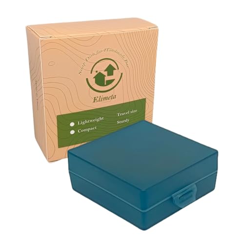 Soap Container, Shower Square Bar Holder Fit Handmade Soap, Travel Soap Case (Matt Blue) - color: Matt Blue