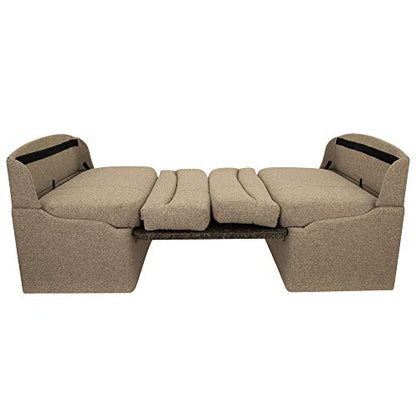RecPro Charles 36" RV Dinette Booth | Chocolate Granite | 2 Legs - color: Chocolate Granite, size: 2 Legs