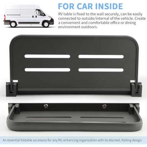 LOQJSS RV Aluminum Foldable Shelf,90° Foldable Wall Shelf RV Shelves Aluminum RV Shelf,Wall-Mounted Folding Shelves,for Camper, Trailer Bed, Kitchen and Sofas