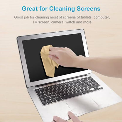 8 PCS Eyeglass Microfiber Cleaning Cloth for Glasses, 6 x7 in Cleaner | Premium Lens Wipes Cloth for Electronics, Glasses, TV Screen, Cell Phone and Laptop, Works Well for Cleaning the Screens