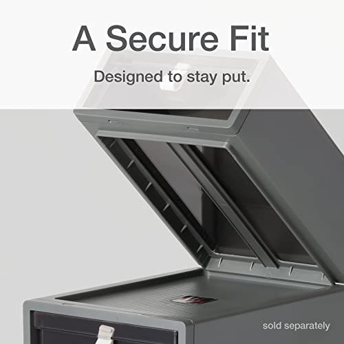 Pendaflex Stackable Drawer, Durable Plastic, Silicon Handles, Tinted Drawers, Single, Gray, 9" x 7" x 3.5", Medium, 1 Piece (41792) - size: Medium, Single