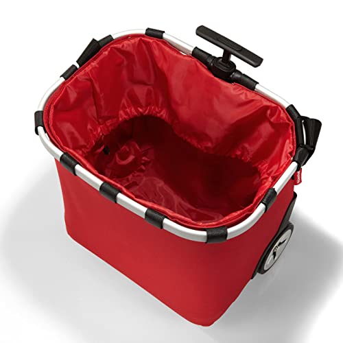 reisenthel carrycruiser red – Portable Shopping Trolley with Sturdy Aluminum Frame, Shoulder Strap and Removable mesh Inner Bag - Made of Water-Repellent Material. - color: Red