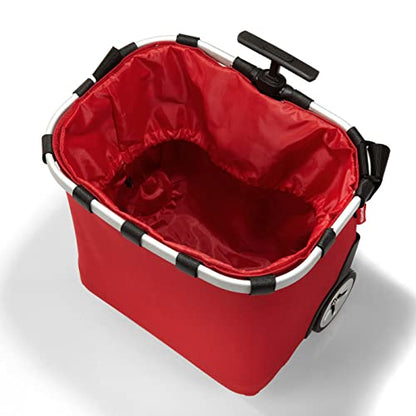 reisenthel carrycruiser red – Portable Shopping Trolley with Sturdy Aluminum Frame, Shoulder Strap and Removable mesh Inner Bag - Made of Water-Repellent Material. - color: Red