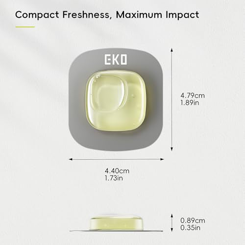 EKO Refresh Deodorizer Pod Refills, 4-Pack, Plant-Based Trash Can Deodorizer & Garbage Odor Eliminator, Long-Lasting 45 Days Air Freshener Pods for Bathroom, Closet, Storage, Compost Trash Can - size: Refill Pack