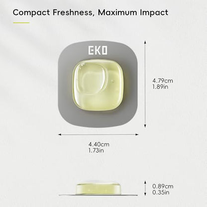 EKO Refresh Deodorizer Pod Refills, 4-Pack, Plant-Based Trash Can Deodorizer & Garbage Odor Eliminator, Long-Lasting 45 Days Air Freshener Pods for Bathroom, Closet, Storage, Compost Trash Can - size: Refill Pack