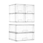 Vtopmart 6 Pack Stackable Storage Drawers, Easily Assemble Clear Plastic Organizer Bins, 2 Wide Drawers and 4 Medium Drawers for Pantry, Kitchen Cabinet, Bathroom, Closet Organization and Storage - style: 2 Wide+4 Medium
