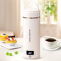 Travel Electric Kettle Portable Mini Kettle,Small Hot Water Boiler with 4 Temperature Settings,304 Stainless Steel,Fast Boiling Water with Auto Shut-Off and Boil Dry Protection,400ml (Beige, 400ML) - color: Beige