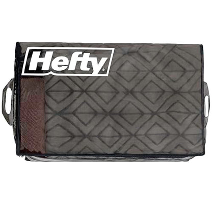 Hefty Storage Bags Extra Large Double Zipper Backpack, Heavy Duty Water Resistant Moving Totes with Shoulder Straps, Foldable Reusable Packing Organizers, 2 Pack (X-Large Black) - size: 22 Gal - Standard