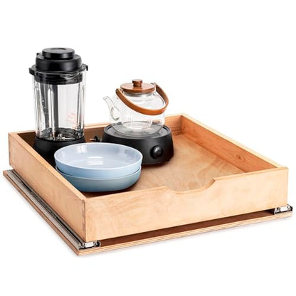 Pull Out Drawers for Kitchen Cabinets, Fully Assembled Wood Cabinet Pull Out Drawer, Pull Out Cabinet Organizer, Fast and Easy DIY Installation, 23”W x 21”D - size: 23”W x 21”D