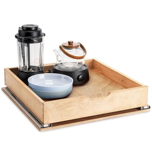 Pull Out Drawers for Kitchen Cabinets, Fully Assembled Wood Cabinet Pull Out Drawer, Pull Out Cabinet Organizer, Fast and Easy DIY Installation, 23”W x 21”D - size: 23”W x 21”D