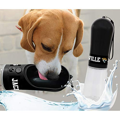 Dog Water Bottle. NFL Jacksonville Jaguars PET Water Bottle. Best Cat Water Bottle. Water Fountain Dispenser for Dogs & Cats. - color: Jacksonville Jaguars
