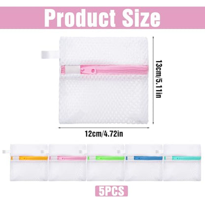5 Pcs Anti-Sticking Laundry Pod Storage Bag Portable Laundry Pods Dissolution Protection Bag Scent Beads Bags Small Foldable Mesh Laundrys Durable Storage Bags for Pods Scented Beads