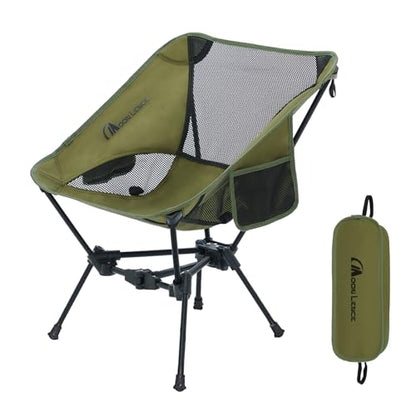 MOON LENCE Camping Chair Portable Backpacking Chair - The 4th Generation Ultralight Folding Chair - Compact, Lightweight Foldable Chairs for Hiking Mountaineering Beach (Green) - color: Green
