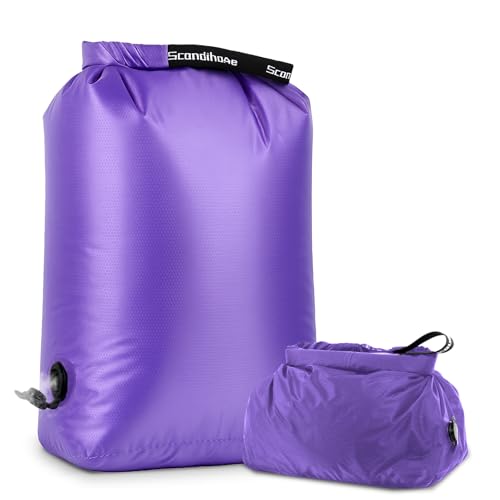 Travel Compression Laundry Bag for Dirty Clothes, Pump-Free Vacuum Space Saver Bag, Reusable Waterproof Wet Dry Bag, Travel Laundry Bag for Luggage, Packing, Suitcase (1 Pcs)（Purple, L) - color: Purple, size: 24" L * 16.9" W x 6.5" H