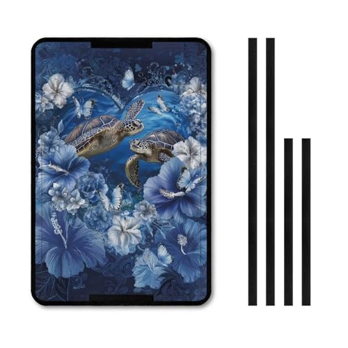 Turtle RV Door Window Shade Modern RV Door Shade Window Cover Decorative Travel Privacy Camper Door Window Shade Sun Protection Gift for Holiday - color: Blue Floral Turtle