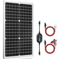 SUNER POWER 12V Solar Panel Kit 30W, High Efficiency 30 Watt Solar Panel + Ultra-Smart 10A MPPT Charge Controller, Solar Battery Trickle Charger Maintainer for Boat Car RV Motorcycle Marine Automotive