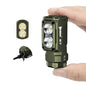 WUBEN E7 1800 Lumen Rechargeable Mini Flashlight with Magnet - Super Bright 6 Modes ArmyGreen EDC Flashlight, Typ-C Rechargeable LED; IP68 Pocket Flashlight for Headlamp Use, Rescue, Camping - color: Army Green LBG