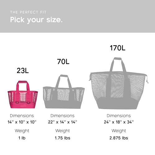 MISSION Boat Gear CASSI Heavy-Duty Outdoor Tote and Waterproof Marine-Grade Mesh Boat Bags - color: Malibu, size: 23 Liter