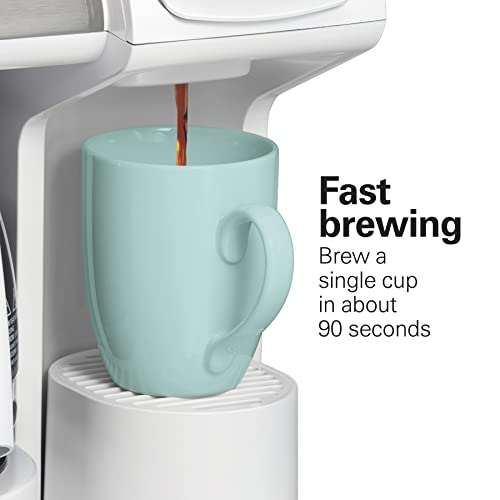 Hamilton Beach FlexBrew Trio 2-Way Coffee Maker, Compatible with K-Cup Pods or Grounds, Combo, Single Serve & Full 12 Cup Coffee Pot, White, Fast Brewing, Removeable Reservoir - color: White, Fast Brewing, Removable Reservoir