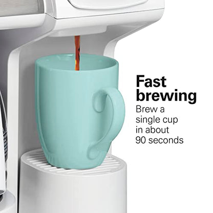 Hamilton Beach FlexBrew Trio 2-Way Coffee Maker, Compatible with K-Cup Pods or Grounds, Combo, Single Serve & Full 12 Cup Coffee Pot, White, Fast Brewing, Removeable Reservoir - color: White, Fast Brewing, Removable Reservoir