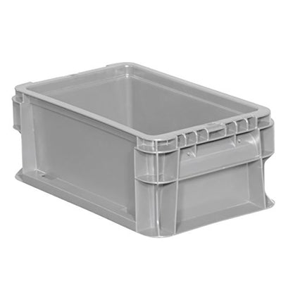 Buckhorn SW120705F101000 Plastic Straight Wall Storage Container Tote, (12-Inch x 7-Inch x 5-Inch), Light Gray - size: 12" x 7" x 5"