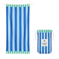 Dock & Bay Beach Towel - Quick Dry, Sand Free - Compact, Lightweight - 100% Recycled - Includes Bag - Blue Sky - Large (160x90cm, 63x35)