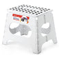 ACSTEP Folding Step Stool for Adults and Kids 11 Height Lightweight Plastic Stepping Stool Foldable Step Stool Hold up to 300lbs Non Slip Collapsible Stool White - color: White, size: 11 Inch( Pack of 1)