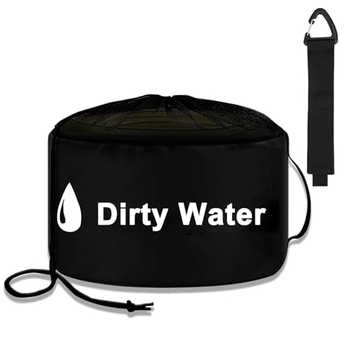 1-Pack RV Hose Storage Bag with Drawstring Mesh Top, RV Utility Bag, Black Waterproof RV Sewer Hose Storage for Fresh/Black Water Hoses, Electrical Cords, Camper Tools Accessories - color: Black