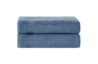 Ozdilek 2-Piece Bath Towels, 27x54 100% Turkish Cotton, Luxury Quick Dry, Extra Large, Fade-Resistant, Eco-Friendly, Spa Towel, Comfortable (Ocean Blue) - color: Ocean Blue