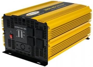 Go Power 3000 Watt Heavy-Duty Modified Pure Sine Wave Power Inverter, 12V to 120V AC, Surge Capacity - 4 AC Outlets for Running Multiple Appliances for RVs, Boats, Trucks, and Home Backup - size: 3000 Watt
