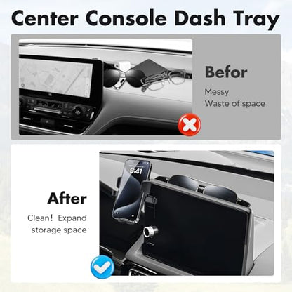 FIILINES Phone Holder for Honda Civic 2022-2026 (Fit 9" Touch Screen), Phone Mount with Dash Organizer for Civic Accessories, 360 Degree Rotation Dash Mount Cell-Phone Holder - size: For Civic 2022-2026