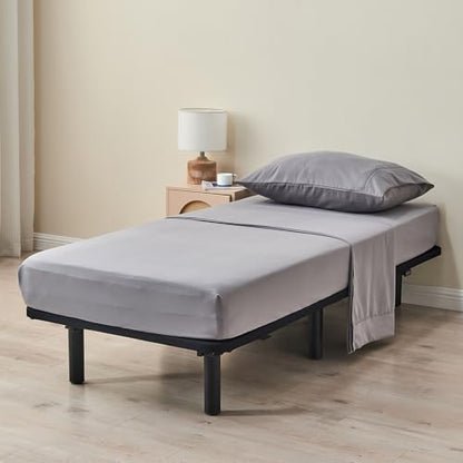 Kingnex 30x75x9 RV Bunk Sheets Set for Narrow Twin Bed Soft Brushed 1800 Microfiber 3 Piece Bedding Set Includes 1 Cot Size Fitted Sheet 1 Flat Sheet 1 Pillowcase Cot Grey - color: Grey, size: Cot 30x75 RV Bunk Set