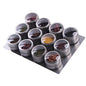 12 Magnetic Spice Jar Containers Spice Tins - Wall Mounted Stainless Steel Base - Easy to Install - color: 12 MAGNETIC SPICE TINS WITH WALL PLATES