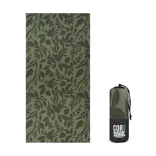 COR Surf Microfiber Beach Towel, Quick Dry Travel Towel with Mesh Bag, 62 x 30 Inch, Made from Recycled Materials (Kona) - style: Kona