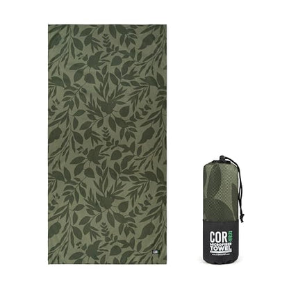 COR Surf Microfiber Beach Towel, Quick Dry Travel Towel with Mesh Bag, 62 x 30 Inch, Made from Recycled Materials (Kona) - style: Kona