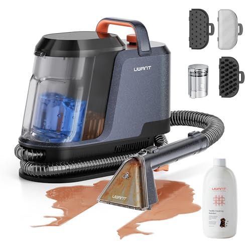 Uwant Carpet Cleaner Machine 18Kpa Powerful Suction, Portable Carpet Cleaner with Cleaning Tools&Self-cleaning Set for Cars,Sofa set of 1 (Margaret-Textile)