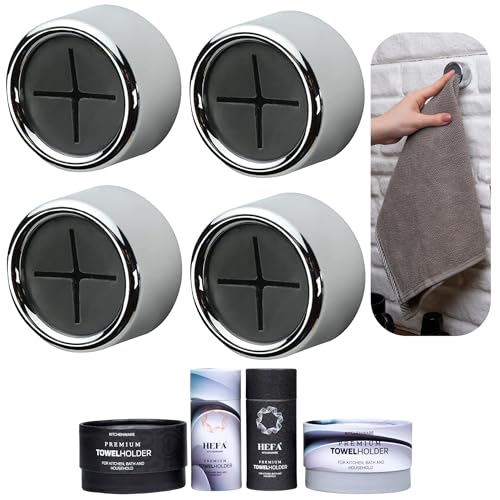 HEFA Towel Hooks, Towel Holder, Dish Towel Holder, Kitchen Organization, Kitchen Towel Hook, Kitchen Towel Holder, Hand Towel Holder, Kitchen Gadgets - color: Chrome, size: 4 Pack