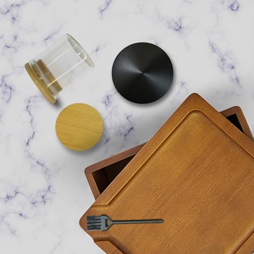 Stash Box with Tray - Large Wooden Box with Accessories Storage Stash Box Set - Decorative Wood Box for Herbs smell proof box (9.5inch)
