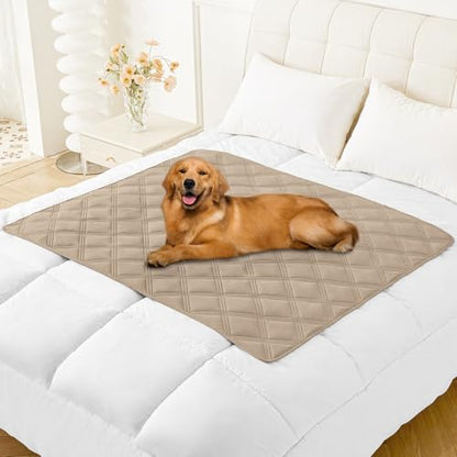 Smiry Waterproof Dog Bed Cover Blanket 40x50, Soft Reversible Pet Blanket, Washable Leakproof Cats Dogs Couch Cover for Sofa, Couch, Furniture, Taupe/Beige - color: Taupe/Beige, size: 40x50 Inch