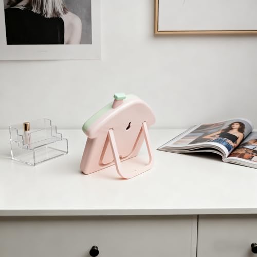 Cute House-Shaped Makeup Mirror for Desk Dresser, Small Mirror for Bedroom,Living Room Office Decor Home Decorations