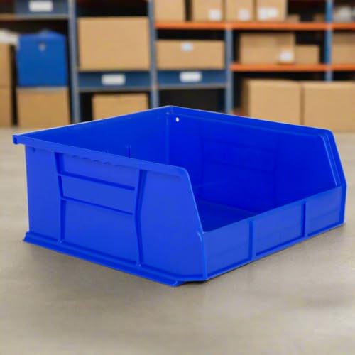 HE HUDSON EXCHANGE 11" x 11" x 5" Plastic Stackable Storage Bin, Blue - color: Blue, size: 1 Pack