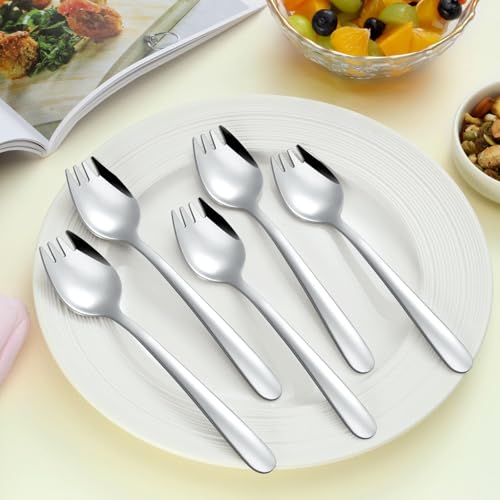 Hunnycook 16-Piece Sporks - Stainless Steel Sporks, 7.2 Inch Metal Spork Set for Pasta, Soup, Dessert, Household Use, Camping, Hiking - size: 7.2 inch - 16 piece set