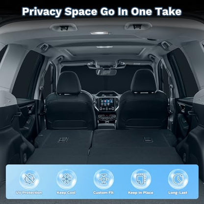 KUST Car Window Shades for Tesla Model 3 2018-2025 2026 Windshield Sun Shade Side Window Cover UV Block Privacy Protection Accessories for Camping Blackout Rear Back Full Set 7PCS - size: FOR | Tesla Model 3 2018-Present