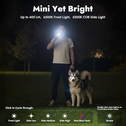 WARSUN T7 Rechargeable EDC Flashlight, Slim Pocket Flashlight with Clip & Magnetic Base, Portable LED Light for Everyday Carry, Night Walking, Car Repair & Emergency - color: Green-1Pcs